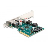 DeLOCK Tarjeta PCI Express x4 para 2 x puertos USB 10 Gbps Tipo-A externos, Controlador USB 