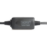 Digitus Cable de extensión USB 2.0 activo, 10 metros, Cable alargador negro