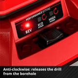 EINHELL Taladro de tierra profesional a batería GP-EA 18/150 Li BL - Solo, 18 Voltios, Taladro para tierra rojo