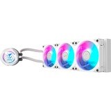GIGABYTE AORUS WATERFORCE II 360 ICE Refrigerador de CPU líquido AIO - 3x ventiladores ARGB de 120 mm, mecanismo de conexión deslizante, DAISY-CHAIN, compatible con Intel LGA 1851 y AMD AM5, Refrigeración por agua blanco, mecanismo de conexión deslizante, DAISY-CHAIN, compatible con Intel LGA 1851 y AMD AM5, Sistema de refrigeración líquida todo en uno, 12 cm, Blanco