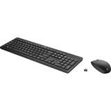 HP Combo de teclado y ratón inalámbricos 230, Juego de escritorio negro, Completo (100%), RF inalámbrico, Interruptor de membrana, Negro, Ratón incluido