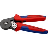 KNIPEX Alicates de engaste autoajustables 97 53 04 SB, Crimpadora rojo/Azul