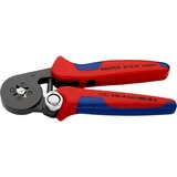 KNIPEX Alicates de engaste autoajustables 97 53 04 SB, Crimpadora rojo/Azul