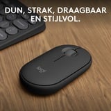 Logitech Pebble 2 M350s ratón Viajes Ambidextro RF Wireless + Bluetooth Óptico 4000 DPI grafito, Ambidextro, Óptico, RF Wireless + Bluetooth, 4000 DPI, Grafito