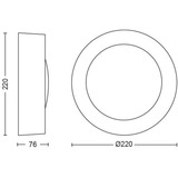 Philips Hue White & Color Ambiance Daylo Lámpara de pared exterior, Luz de LED plateado