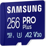 Samsung PRO Plus MB-MD256SA/EU memoria flash 256 GB MicroSD UHS-I Clase 3, Tarjeta de memoria azul, 256 GB, MicroSD, Clase 3, UHS-I, 180 MB/s, 130 MB/s