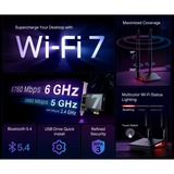 TP-Link Archer TBE550E Interno WLAN / Bluetooth 9300 Mbit/s, Adaptador Wi-Fi Interno, Inalámbrico, PCI Express, WLAN / Bluetooth, 9300 Mbit/s, Negro