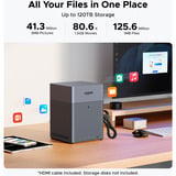 UGREEN DH4300 Plus NAS Mini Tower 8 GB LPPDDR4X UGOS Pro Gris negro, NAS, Mini Tower, 8 GB, LPPDDR4X, UGOS Pro, Gris