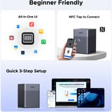 UGREEN DH4300 Plus NAS Mini Tower 8 GB LPPDDR4X UGOS Pro Gris negro, NAS, Mini Tower, 8 GB, LPPDDR4X, UGOS Pro, Gris