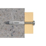 fischer 062761 tornillo de anclaje y taco 25 pieza(s) 6 cm, Pasador gris claro, 6 cm, 1 cm, 7,5 cm, 6 mm, 8 mm, 25 pieza(s)