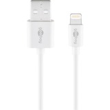 goobay 72905 cable de conector Lightning 0,5 m Blanco blanco, 0,5 m, Lightning, USB A, Macho, Macho, Blanco