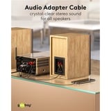 goobay Cable adaptador de audio Plus AUX 3,5mm jack > conector estéreo Cinch negro/Plateado
