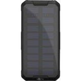 goobay Powerbank de carga rápida para exteriores 20.000 mAh con solar, Banco de potencia negro