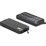 goobay Powerbank de carga rápida para exteriores 20.000 mAh con solar, Banco de potencia negro