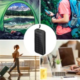 goobay Powerbank de carga rápida para exteriores 20.000 mAh con solar, Banco de potencia negro