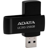 ADATA UC310 unidad flash USB 128 GB USB tipo A 3.2 Gen 1 (3.1 Gen 1) Negro, Lápiz USB negro, 128 GB, USB tipo A, 3.2 Gen 1 (3.1 Gen 1), 100 MB/s, Girar, Negro