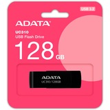 ADATA UC310 unidad flash USB 128 GB USB tipo A 3.2 Gen 1 (3.1 Gen 1) Negro, Lápiz USB negro, 128 GB, USB tipo A, 3.2 Gen 1 (3.1 Gen 1), 100 MB/s, Girar, Negro