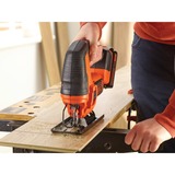 BLACK+DECKER BDCJS18N power jigsaws, Sierra de calar naranja/Negro, Negro, Naranja, 45°, 5,5 cm, 1,9 cm, 8 mm, 2 cm