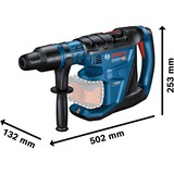 Bosch GBH 18V-40 C PROFESSIONAL 360 RPM SDS Max, Martillo perforador azul/Negro, SDS Max, Negro, Azul, Rojo, Motor sin escobillas, 4 cm, 360 RPM, 9 J