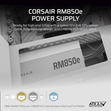 Corsair RM850e White Generalmente reacondicionado, Fuente de alimentación de PC blanco