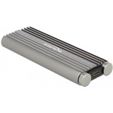 DeLOCK 42001 caja para disco duro externo Caja externa para unidad de estado sólido (SSD) Plata M.2, Caja de unidades Caja externa para unidad de estado sólido (SSD), M.2, M.2, 20 Gbit/s, Conexión USB, Plata