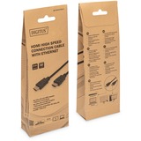 Digitus Cable de conexión HDMI Premium High Speed, con Ethernet, UHD 4K negro