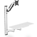 Digitus Estación de trabajo (monitor, teclado, ratón) montaje en pared, Fijación/Instalación blanco/Negro