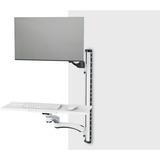 Digitus Estación de trabajo (monitor, teclado, ratón) montaje en pared, Fijación/Instalación blanco/Negro