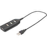 Digitus Hub USB 2.0, 4 puertos negro
