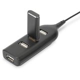 Digitus Hub USB 2.0, 4 puertos negro