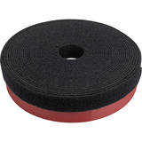 Digitus Sistema de gestión de cables con cinta de velcro, cinta de cabeza de seta, Administración de cables negro