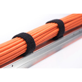 Digitus Sistema de gestión de cables con cinta de velcro, cinta de cabeza de seta, Administración de cables negro