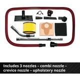 EINHELL Professional TP-VC 36/30 S Auto - Solo, 36Volt (2x18V), Aspiradora en húmedo y en seco rojo/Acero fino