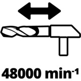 EINHELL RT-ID 65 Sin llave 2,1 kg, Taladradora de impacto rojo/Negro, Sin llave, 2,5 cm, 1 cm, 1,3 cm, 3000 RPM, 48000 ppm