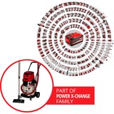EINHELL TP-VC 36/30 S Auto, 2347143, Aspiradora en húmedo y en seco rojo/Acero fino