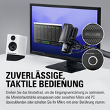 Elgato Wave 3 Negro Micrófono de superficie para mesa negro, Micrófono de superficie para mesa, 70 - 20000 Hz, 24 bit, 96 kHz, Alámbrico, USB