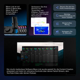Elgato Wave 3 Negro Micrófono de superficie para mesa negro, Micrófono de superficie para mesa, 70 - 20000 Hz, 24 bit, 96 kHz, Alámbrico, USB