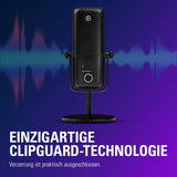 Elgato Wave 3 Negro Micrófono de superficie para mesa negro, Micrófono de superficie para mesa, 70 - 20000 Hz, 24 bit, 96 kHz, Alámbrico, USB