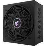 GIGABYTE AORUS ELITE P1000W ICE Fuente de Alimentación - PCIe 5.0, 80 PLUS Platinum, Diseño completamente modular, Ventilador de 120 mm, Compatible con ATX 3.0, Enchufe UE, Fuente de alimentación de PC negro, 80 PLUS Platinum, Diseño completamente modular, Ventilador de 120 mm, Compatible con ATX 3.0, Enchufe UE, 1000 W, 100 - 240 V, 50/60 Hz, 15 - 6.5 A, Activo, 125 W