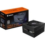 GIGABYTE AORUS ELITE P1000W ICE Fuente de Alimentación - PCIe 5.0, 80 PLUS Platinum, Diseño completamente modular, Ventilador de 120 mm, Compatible con ATX 3.0, Enchufe UE, Fuente de alimentación de PC negro, 80 PLUS Platinum, Diseño completamente modular, Ventilador de 120 mm, Compatible con ATX 3.0, Enchufe UE, 1000 W, 100 - 240 V, 50/60 Hz, 15 - 6.5 A, Activo, 125 W