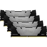 Kingston FURY FURY 32GB 3600MT/s DDR4 CL16 DIMM (Kit de 4) Renegade Black, Memoria RAM negro, 32 GB, 4 x 8 GB, DDR4, 288-pin DIMM
