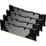 Kingston FURY FURY 32GB 3600MT/s DDR4 CL16 DIMM (Kit de 4) Renegade Black, Memoria RAM negro, 32 GB, 4 x 8 GB, DDR4, 288-pin DIMM