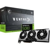 MSI VENTUS GeForce RTX5080 16G 3X OC NVIDIA GeForce RTX 5080 16 GB GDDR7, Tarjeta gráfica GeForce RTX 5080, 16 GB, GDDR7, 256 bit, 7680 x 4320 Pixeles, PCI Express x16 5.0