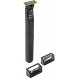 Philips OneBlade Face QP1424/10, Cortapelo para barba negro, Máquina de afeitar de láminas, Carbón vegetal, Batería, 30 min, 8 h, 0,5 W