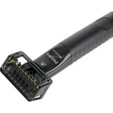 Philips OneBlade Face QP1424/10, Cortapelo para barba negro, Máquina de afeitar de láminas, Carbón vegetal, Batería, 30 min, 8 h, 0,5 W