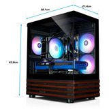 Thermaltake FTW V170 Ultra Arc B580, Gaming-PC de pizarra/Madera