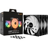 be quiet! LIGHT WINGS LX 140mm PWM High Speed 3-Pack Black Carcasa del ordenador Ventilador 14 cm Negro 3 pieza(s) negro, Ventilador, 14 cm, 1800 RPM, 127,9 m³/h, Negro