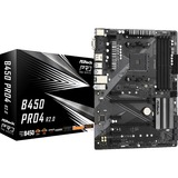 ASRock B450 Pro4 R2.0 AMD B450 Zócalo AM4 ATX, Placa base AMD, Zócalo AM4, AMD Athlon, AMD Ryzen™ 3, AMD Ryzen™ 5, AMD Ryzen™ 7, 3rd Generation AMD Ryzen™ 9, AMD..., DDR4-SDRAM, 128 GB, DIMM