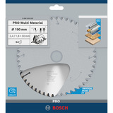 Bosch Disco De Sierra Circular Multi Material, Hoja de sierra Multi, 19 cm, 3 cm, 1,8 mm, 2,4 mm, HLTG (dentado trapezoidal)