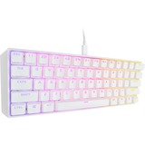 Corsair CH-9194114-DE - Tastatur teclado USB Alemán Blanco, Teclado para gaming blanco, 60%, USB, Interruptor mecánico, LED RGB, Blanco